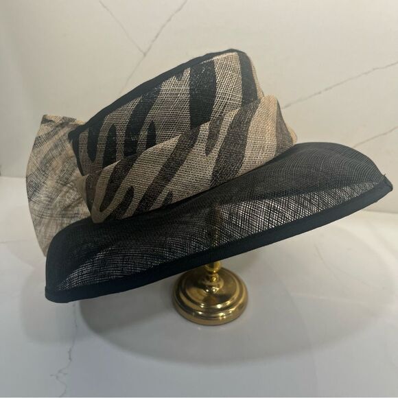 Elegant Straw Sinamay Dress Hat by Fine Millinery Collection by August NWOT main image 4